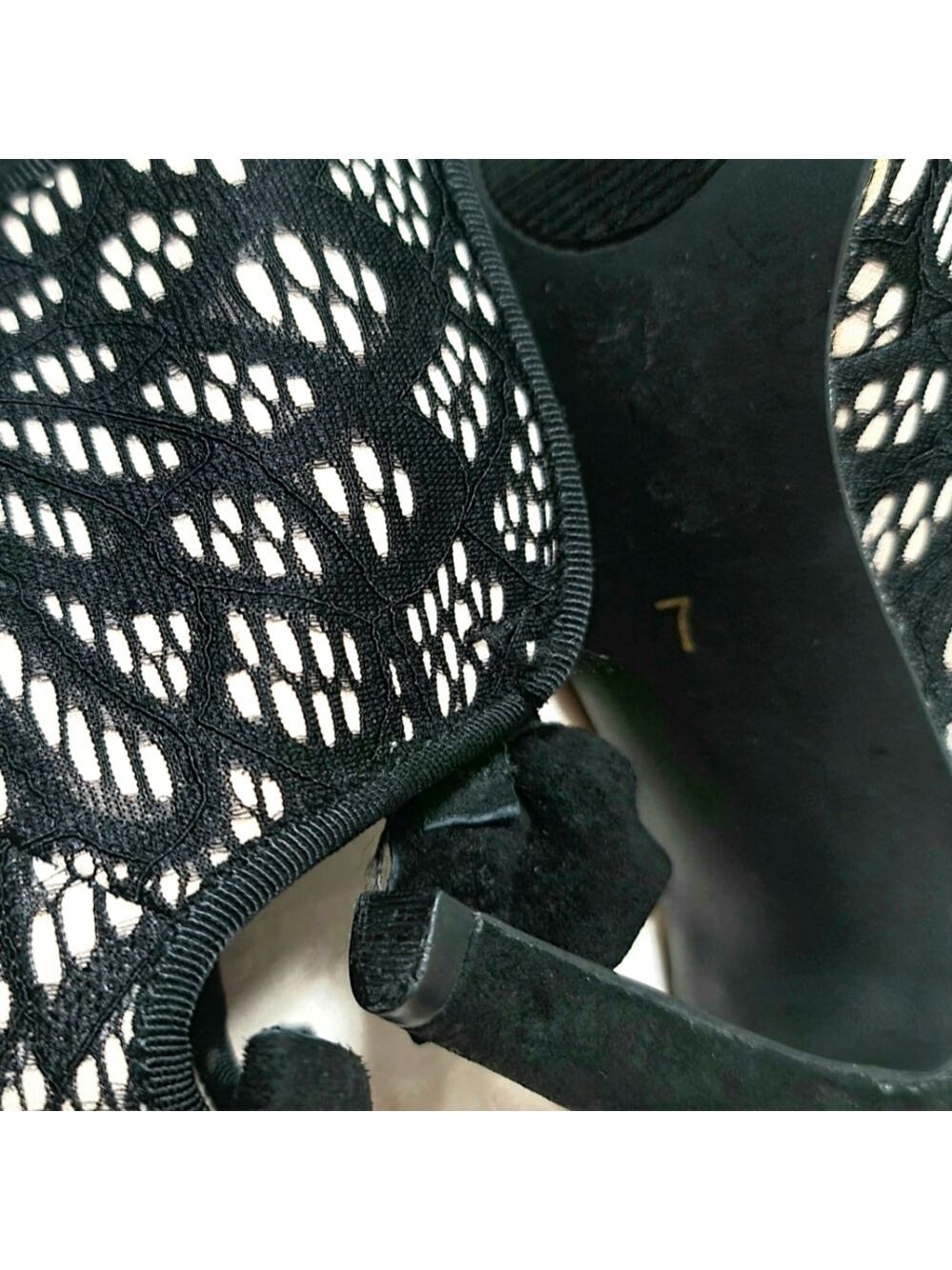 Seychelles Special Edition Black Slingback Bowed Stiletto Pumps Size 7 - Picture 6 of 8